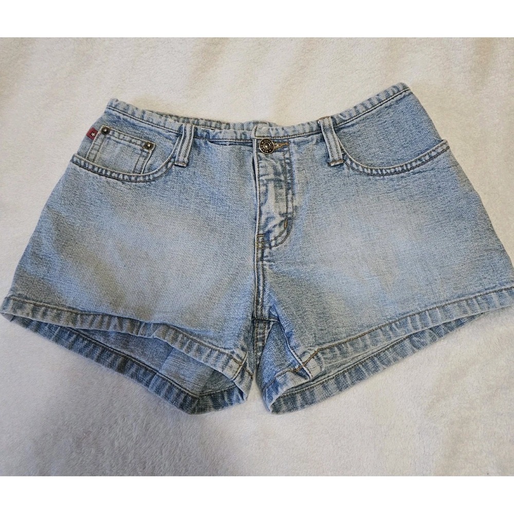 Zana Di 90s Y2k Low Rise Light Denim Jean Shorts Size 1 Vintage